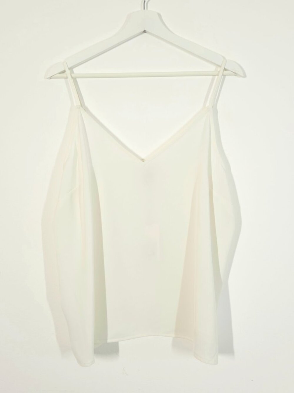 a new day Cream V Neck Flowy Tank Top - Picture 6 of 6